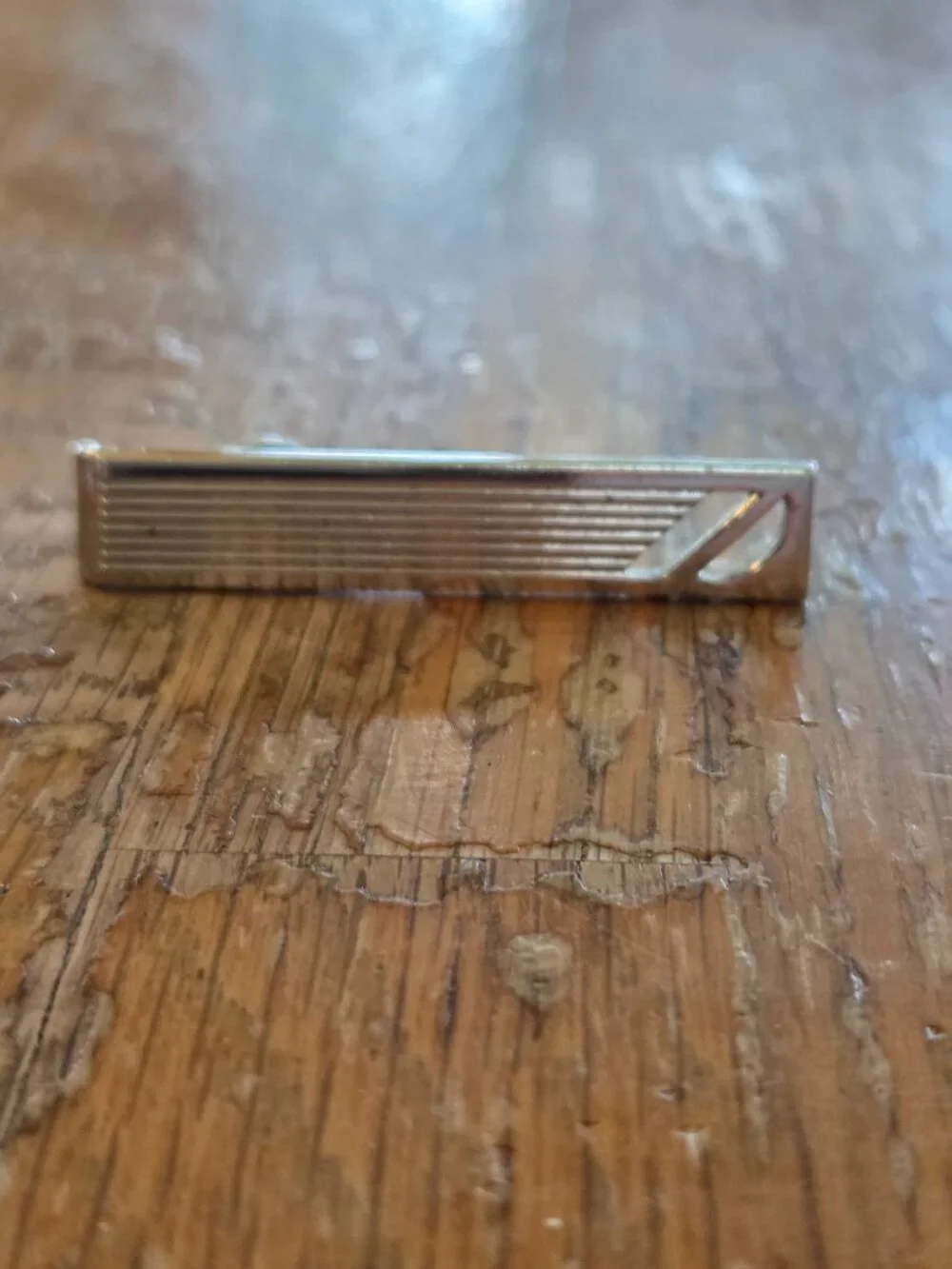 Vintage Retro Swank Silver Color Tie Clip